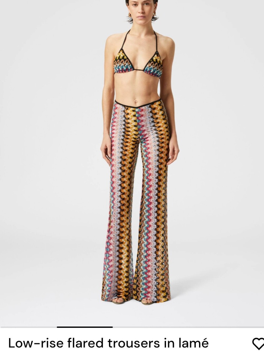 Missoni Flared Low-Rise Crochet Pants in Size 40 NEW